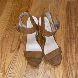 Tan Suede Wedges